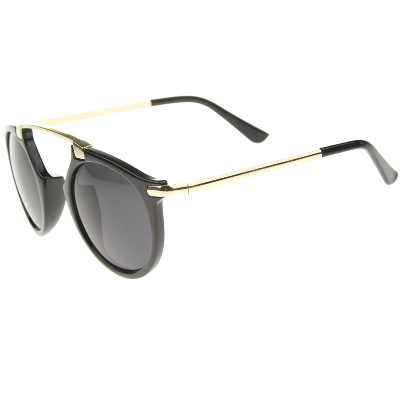 zeroUV Arched Marble Pattern P3 Mirrored Lens Round Sunglasses A218 Sunglasses White Smoke Purple Gold Purple Mirror,White Gold Blue Mirror,Creme Gold Brown Mirror,White Gold Silver Mirror,Pink Gold Orange Mirror,Black Gold Smoke,Black Gold Blue Mirror,Smoke Gold Yellow Mirror