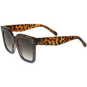 zeroUV Bold Oversize Flat Mirror Lens Square Frame Horn Rimmed Sunglasses 50mm - A100 Sunglasses White Smoke Black / Smoke,Black-Clear / Smoke,Tortoise-Blue / Lavender,Shiny Black Silver Mirror,Shiny Black Blue Mirror,Tortoise Blue Purple Mirror,Shiny Black Yellow Mirror,Tortoise Pink Yellow Mirror,Matte Black Gold Mirror,Black-Brown / Lavender,Matte Black / Smo