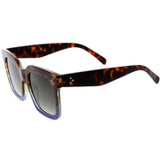 zeroUV Bold Oversize Square Horned Rim Flat Lens Sunglasses A252 Sunglasses White Smoke Black Clear Smoke,Tortoise Blue Lavender,Shiny Black Smoke,Black Tortoise Lavender,Yellow Tortoise Amber,Off-White Smoke,Tortoise Brown (Polarized),Solid Nude Amber,Coral Smoke,Clear Brown Smoke,Black / Silver Mirror (Polarized),Black Tortoise / Lavender,