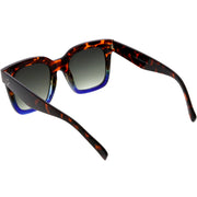zeroUV Bold Oversize Square Horned Rim Flat Lens Sunglasses A252 Sunglasses White Smoke Black Clear Smoke,Tortoise Blue Lavender,Shiny Black Smoke,Black Tortoise Lavender,Yellow Tortoise Amber,Off-White Smoke,Tortoise Brown (Polarized),Solid Nude Amber,Coral Smoke,Clear Brown Smoke,Black / Silver Mirror (Polarized),Black Tortoise / Lavender,