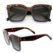 zeroUV Bold Oversize Square Horned Rim Flat Lens Sunglasses A252 Sunglasses White Smoke Black Clear Smoke,Tortoise Blue Lavender,Shiny Black Smoke,Black Tortoise Lavender,Yellow Tortoise Amber,Off-White Smoke,Tortoise Brown (Polarized),Solid Nude Amber,Coral Smoke,Clear Brown Smoke,Black / Silver Mirror (Polarized),Black Tortoise / Lavender,
