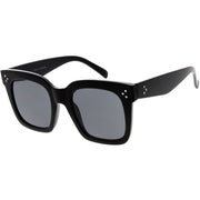 zeroUV Bold Oversize Square Horned Rim Flat Lens Sunglasses A252 Sunglasses White Smoke Black Clear Smoke,Tortoise Blue Lavender,Shiny Black Smoke,Black Tortoise Lavender,Yellow Tortoise Amber,Off-White Smoke,Tortoise Brown (Polarized),Solid Nude Amber,Coral Smoke,Clear Brown Smoke,Black / Silver Mirror (Polarized),Black Tortoise / Lavender,