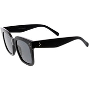 zeroUV Bold Oversize Square Horned Rim Flat Lens Sunglasses A252 Sunglasses White Smoke Black Clear Smoke,Tortoise Blue Lavender,Shiny Black Smoke,Black Tortoise Lavender,Yellow Tortoise Amber,Off-White Smoke,Tortoise Brown (Polarized),Solid Nude Amber,Coral Smoke,Clear Brown Smoke,Black / Silver Mirror (Polarized),Black Tortoise / Lavender,