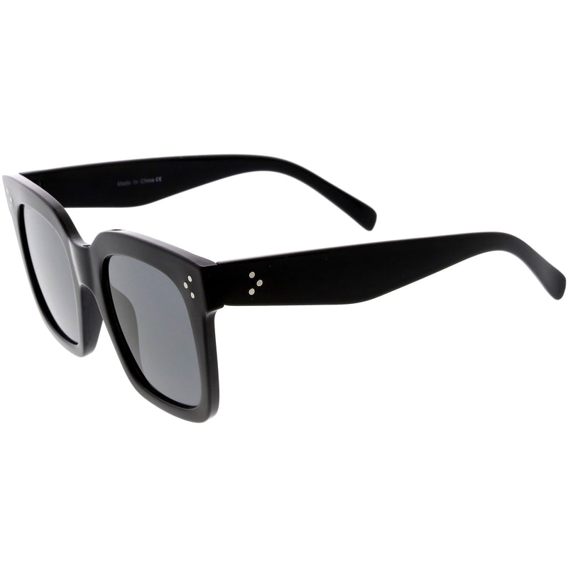 zeroUV Bold Oversize Square Horned Rim Flat Lens Sunglasses A252 Sunglasses White Smoke Black Clear Smoke,Tortoise Blue Lavender,Shiny Black Smoke,Black Tortoise Lavender,Yellow Tortoise Amber,Off-White Smoke,Tortoise Brown (Polarized),Solid Nude Amber,Coral Smoke,Clear Brown Smoke,Black / Silver Mirror (Polarized),Black Tortoise / Lavender,