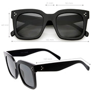 zeroUV Bold Oversize Square Horned Rim Flat Lens Sunglasses A252 Sunglasses White Smoke Black Clear Smoke,Tortoise Blue Lavender,Shiny Black Smoke,Black Tortoise Lavender,Yellow Tortoise Amber,Off-White Smoke,Tortoise Brown (Polarized),Solid Nude Amber,Coral Smoke,Clear Brown Smoke,Black / Silver Mirror (Polarized),Black Tortoise / Lavender,