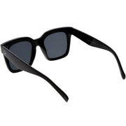 zeroUV Bold Oversize Flat Mirror Lens Square Frame Horn Rimmed Sunglasses 50mm - A100 Sunglasses White Smoke Black / Smoke,Black-Clear / Smoke,Tortoise-Blue / Lavender,Shiny Black Silver Mirror,Shiny Black Blue Mirror,Tortoise Blue Purple Mirror,Shiny Black Yellow Mirror,Tortoise Pink Yellow Mirror,Matte Black Gold Mirror,Black-Brown / Lavender,Matte Black / Smo