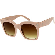zeroUV Bold Oversize Square Horned Rim Flat Lens Sunglasses A252 Sunglasses White Smoke Black Clear Smoke,Tortoise Blue Lavender,Shiny Black Smoke,Black Tortoise Lavender,Yellow Tortoise Amber,Off-White Smoke,Tortoise Brown (Polarized),Solid Nude Amber,Coral Smoke,Clear Brown Smoke,Black / Silver Mirror (Polarized),Black Tortoise / Lavender,