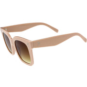 zeroUV Bold Oversize Square Horned Rim Flat Lens Sunglasses A252 Sunglasses White Smoke Black Clear Smoke,Tortoise Blue Lavender,Shiny Black Smoke,Black Tortoise Lavender,Yellow Tortoise Amber,Off-White Smoke,Tortoise Brown (Polarized),Solid Nude Amber,Coral Smoke,Clear Brown Smoke,Black / Silver Mirror (Polarized),Black Tortoise / Lavender,