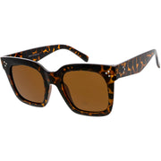 zeroUV Bold Oversize Square Horned Rim Flat Lens Sunglasses A252 Sunglasses White Smoke Black Clear Smoke,Tortoise Blue Lavender,Shiny Black Smoke,Black Tortoise Lavender,Yellow Tortoise Amber,Off-White Smoke,Tortoise Brown (Polarized),Solid Nude Amber,Coral Smoke,Clear Brown Smoke,Black / Silver Mirror (Polarized),Black Tortoise / Lavender,