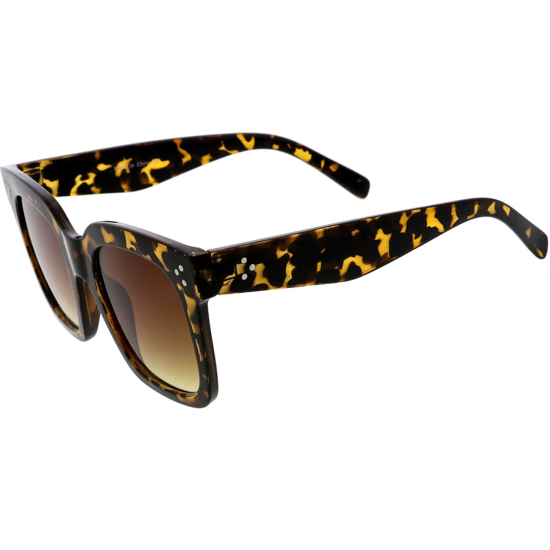 zeroUV Bold Oversize Square Horned Rim Flat Lens Sunglasses A252 Sunglasses White Smoke Black Clear Smoke,Tortoise Blue Lavender,Shiny Black Smoke,Black Tortoise Lavender,Yellow Tortoise Amber,Off-White Smoke,Tortoise Brown (Polarized),Solid Nude Amber,Coral Smoke,Clear Brown Smoke,Black / Silver Mirror (Polarized),Black Tortoise / Lavender,