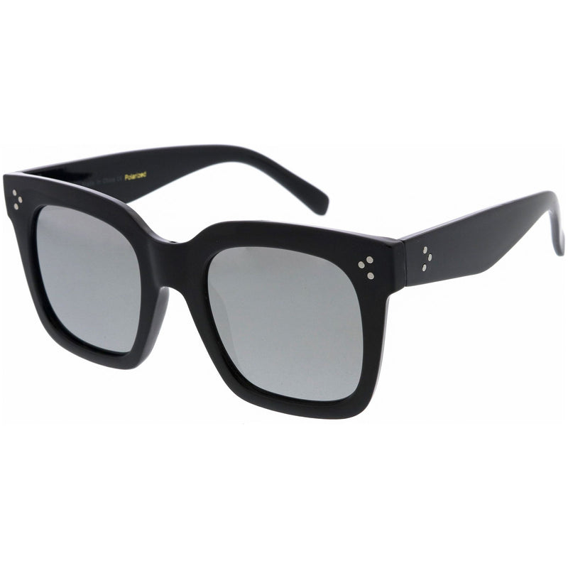 zeroUV Bold Oversize Square Horned Rim Flat Lens Sunglasses A252 Sunglasses White Smoke Black Clear Smoke,Tortoise Blue Lavender,Shiny Black Smoke,Black Tortoise Lavender,Yellow Tortoise Amber,Off-White Smoke,Tortoise Brown (Polarized),Solid Nude Amber,Coral Smoke,Clear Brown Smoke,Black / Silver Mirror (Polarized),Black Tortoise / Lavender,