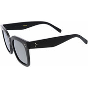 zeroUV Bold Oversize Square Horned Rim Flat Lens Sunglasses A252 Sunglasses White Smoke Black Clear Smoke,Tortoise Blue Lavender,Shiny Black Smoke,Black Tortoise Lavender,Yellow Tortoise Amber,Off-White Smoke,Tortoise Brown (Polarized),Solid Nude Amber,Coral Smoke,Clear Brown Smoke,Black / Silver Mirror (Polarized),Black Tortoise / Lavender,