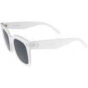 zeroUV Bold Oversize Square Horned Rim Flat Lens Sunglasses A252 Sunglasses White Smoke Black Clear Smoke,Tortoise Blue Lavender,Shiny Black Smoke,Black Tortoise Lavender,Yellow Tortoise Amber,Off-White Smoke,Tortoise Brown (Polarized),Solid Nude Amber,Coral Smoke,Clear Brown Smoke,Black / Silver Mirror (Polarized),Black Tortoise / Lavender,