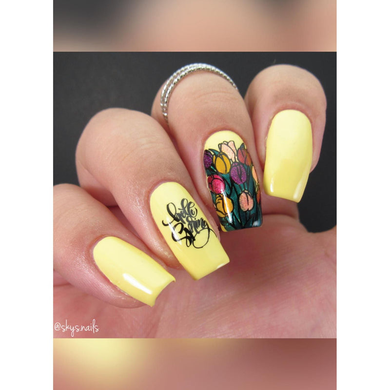 UberChic Beauty Hello Spring Stamping Plate Rosy Brown