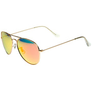 zeroUV Premium Nickel Plated Frame Multi-Coated Mirror Lens Aviator Sunglasses A284 Sunglasses White Smoke Gold / Blue Mirror,Gold / Red Mirror,Gold / Green Mirror,Gold / Yellow Mirror