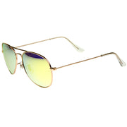 zeroUV Premium Nickel Plated Frame Multi-Coated Mirror Lens Aviator Sunglasses A284 Sunglasses White Smoke Gold / Blue Mirror,Gold / Red Mirror,Gold / Green Mirror,Gold / Yellow Mirror