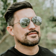 zeroUV Retro Modern Mirrored Flat Lens Metal Aviator Sunglasses A318 Sunglasses Dark Sea Green Gold Pink Mirror,Gold Blue Mirror,Gold Purple Mirror,Gold Brown Mirror,Silver Silver Mirror,Black Silver Mirror