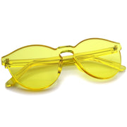 zeroUV Rimless Monoblock Cut PC Color Lens Rimless Sunglasses A368 Sunglasses White Smoke Yellow,Purple,Green,Pink,Red,Clear,Smoke