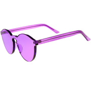 zeroUV Rimless Monoblock Cut PC Color Lens Rimless Sunglasses A368 Sunglasses White Smoke Yellow,Purple,Green,Pink,Red,Clear,Smoke