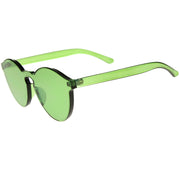 zeroUV Rimless Monoblock Cut PC Color Lens Rimless Sunglasses A368 Sunglasses White Smoke Yellow,Purple,Green,Pink,Red,Clear,Smoke