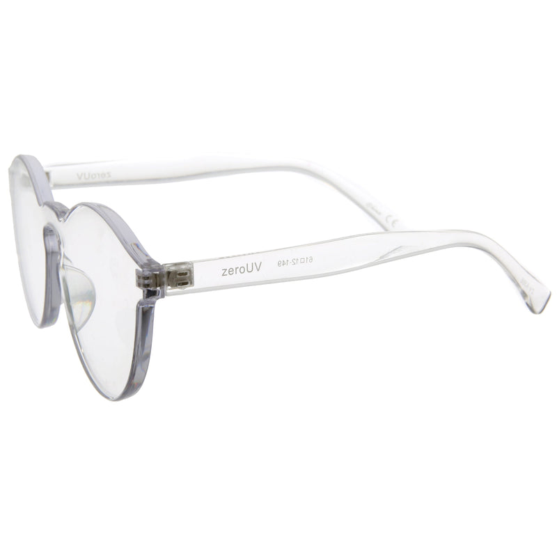 zeroUV Rimless Monoblock Cut PC Color Lens Rimless Sunglasses A368 Sunglasses White Smoke Yellow,Purple,Green,Pink,Red,Clear,Smoke