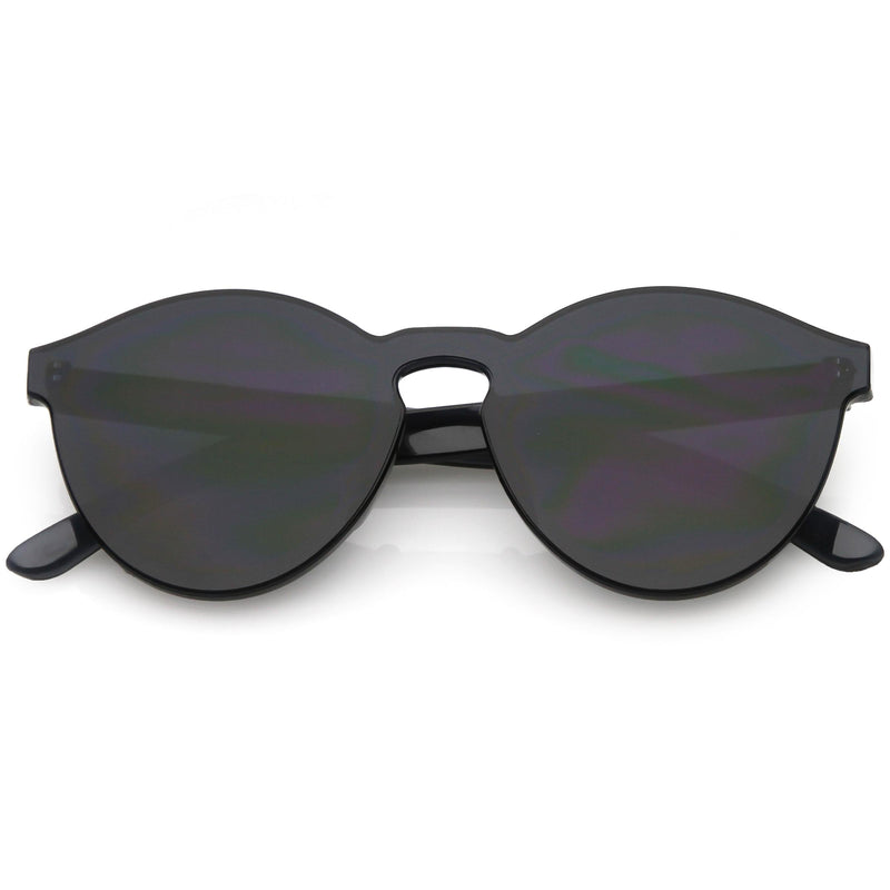 zeroUV Rimless Monoblock Cut PC Color Lens Rimless Sunglasses A368 Sunglasses Dark Slate Gray Smoke