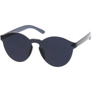 zeroUV Rimless Monoblock Cut PC Color Lens Rimless Sunglasses A368 Sunglasses White Smoke Yellow,Purple,Green,Pink,Red,Clear,Smoke