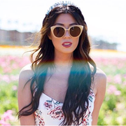 zeroUV Women's Bold Round Metal Temple Cat Eye Sunglasses A526 Sunglasses White Smoke Creme Gold Brown,Black Silver Lavender,Black Gold Smoke,Tortoise Gold Amber