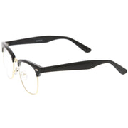 zeroUV Vintage Inspired Classic Horned Rim Half Frame Clear Lens Glasses 2933 Glasses White Smoke Black Gold,Black Gunmetal,Tortoise Gold,Tortoise Bronze,Black Silver,White Gold,Red Bronze,Black Black