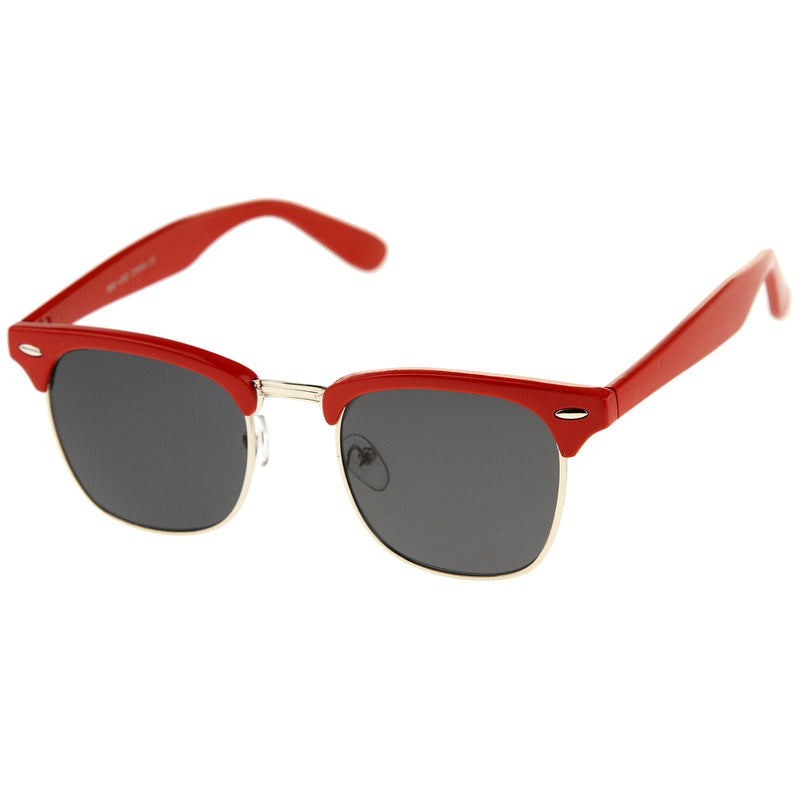 zeroUV Everyday Two-Tone Half Frame Sunglasses A703 Sunglasses White Smoke Red Silver / Smoke,White Gold / Smoke,Blue Gold / Lavender,Green Gold / Lavender,Yellow Gold / Lavender,Burgundy Gold / Smoke,Blue Gold / Smoke,Orange Gold / Smoke,Pink Gold / Smoke,Yellow Gold / Smoke