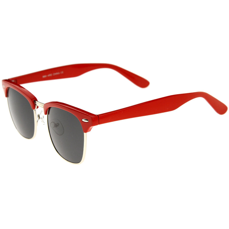 zeroUV Everyday Two-Tone Half Frame Sunglasses A703 Sunglasses White Smoke Red Silver / Smoke,White Gold / Smoke,Blue Gold / Lavender,Green Gold / Lavender,Yellow Gold / Lavender,Burgundy Gold / Smoke,Blue Gold / Smoke,Orange Gold / Smoke,Pink Gold / Smoke,Yellow Gold / Smoke