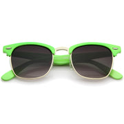 zeroUV Everyday Two-Tone Half Frame Sunglasses A703 Sunglasses White Smoke Green Gold / Lavender