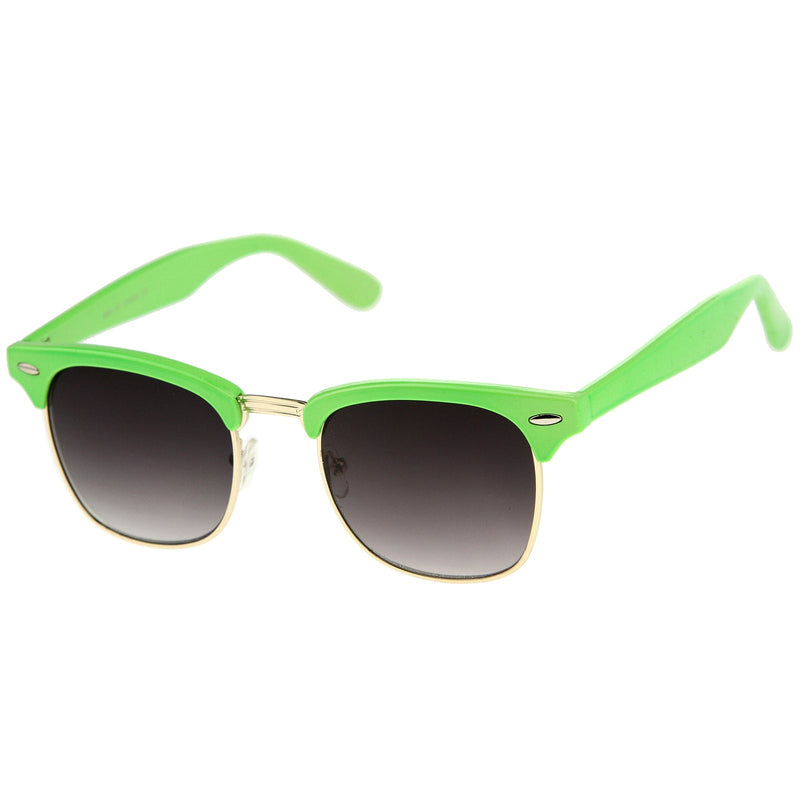 zeroUV Everyday Two-Tone Half Frame Sunglasses A703 Sunglasses White Smoke Red Silver / Smoke,White Gold / Smoke,Blue Gold / Lavender,Green Gold / Lavender,Yellow Gold / Lavender,Burgundy Gold / Smoke,Blue Gold / Smoke,Orange Gold / Smoke,Pink Gold / Smoke,Yellow Gold / Smoke