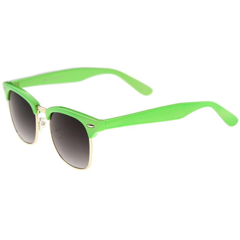 zeroUV Everyday Two-Tone Half Frame Sunglasses A703 Sunglasses White Smoke Red Silver / Smoke,White Gold / Smoke,Blue Gold / Lavender,Green Gold / Lavender,Yellow Gold / Lavender,Burgundy Gold / Smoke,Blue Gold / Smoke,Orange Gold / Smoke,Pink Gold / Smoke,Yellow Gold / Smoke