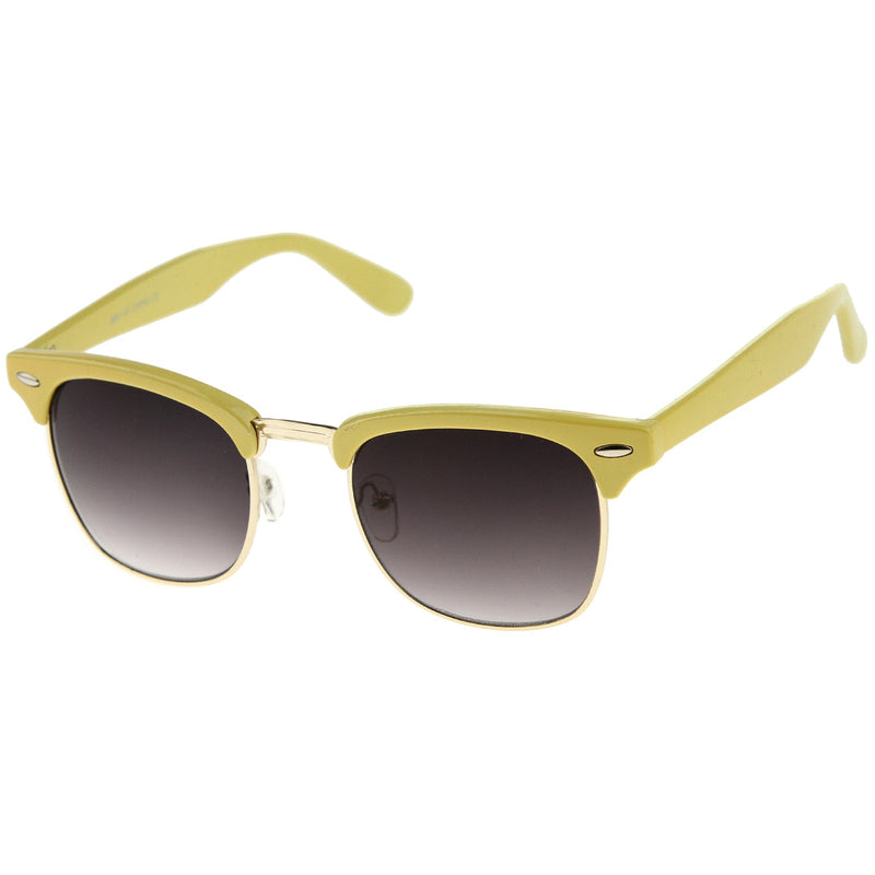 zeroUV Everyday Two-Tone Half Frame Sunglasses A703 Sunglasses White Smoke Red Silver / Smoke,White Gold / Smoke,Blue Gold / Lavender,Green Gold / Lavender,Yellow Gold / Lavender,Burgundy Gold / Smoke,Blue Gold / Smoke,Orange Gold / Smoke,Pink Gold / Smoke,Yellow Gold / Smoke