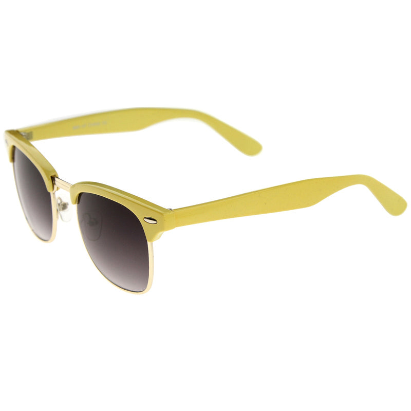 zeroUV Everyday Two-Tone Half Frame Sunglasses A703 Sunglasses White Smoke Red Silver / Smoke,White Gold / Smoke,Blue Gold / Lavender,Green Gold / Lavender,Yellow Gold / Lavender,Burgundy Gold / Smoke,Blue Gold / Smoke,Orange Gold / Smoke,Pink Gold / Smoke,Yellow Gold / Smoke