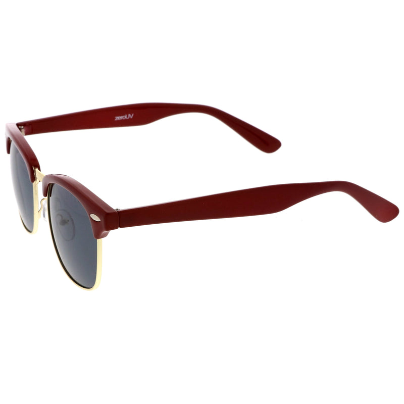 zeroUV Everyday Two-Tone Half Frame Sunglasses A703 Sunglasses White Smoke Red Silver / Smoke,White Gold / Smoke,Blue Gold / Lavender,Green Gold / Lavender,Yellow Gold / Lavender,Burgundy Gold / Smoke,Blue Gold / Smoke,Orange Gold / Smoke,Pink Gold / Smoke,Yellow Gold / Smoke