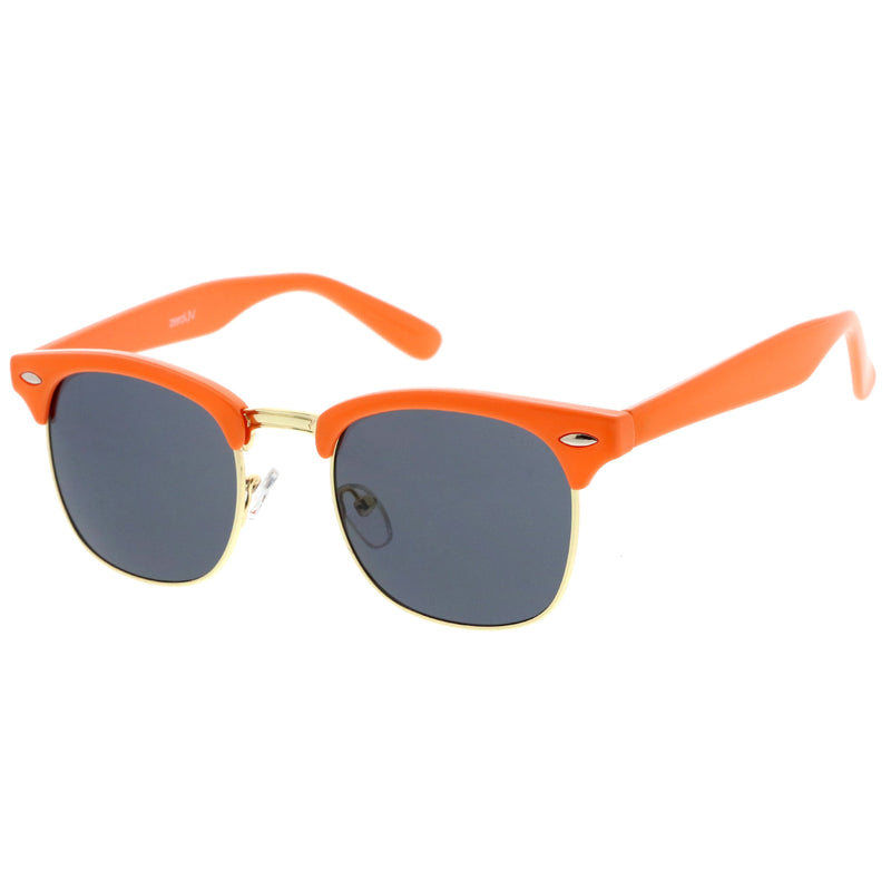 zeroUV Everyday Two-Tone Half Frame Sunglasses A703 Sunglasses White Smoke Red Silver / Smoke,White Gold / Smoke,Blue Gold / Lavender,Green Gold / Lavender,Yellow Gold / Lavender,Burgundy Gold / Smoke,Blue Gold / Smoke,Orange Gold / Smoke,Pink Gold / Smoke,Yellow Gold / Smoke