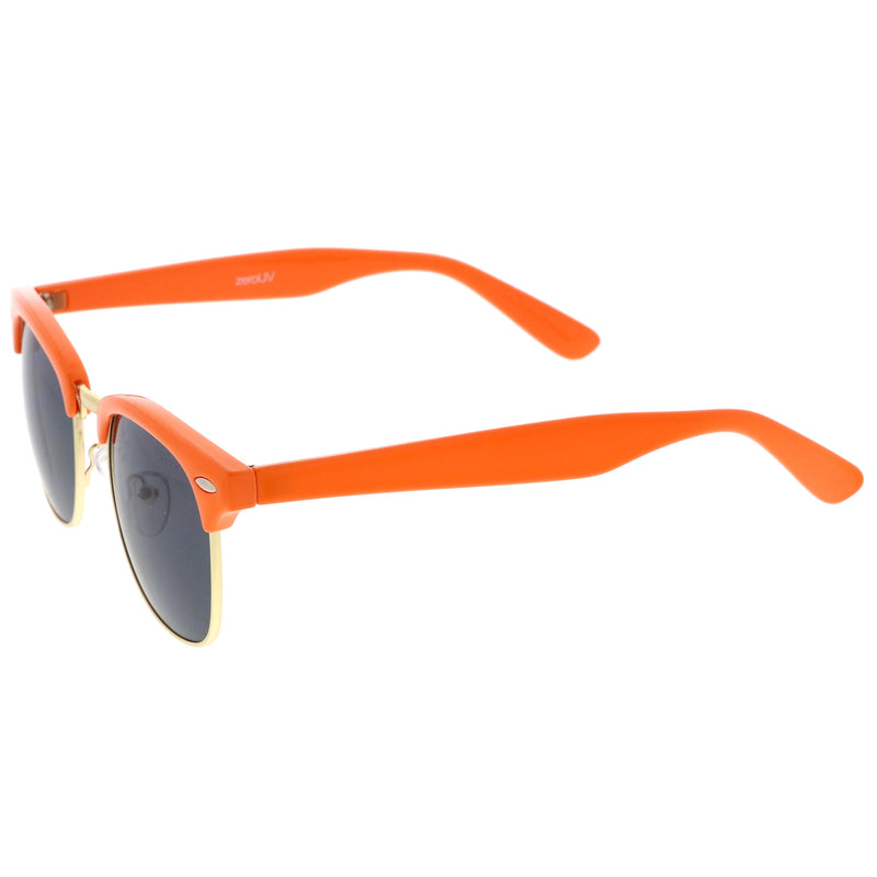 zeroUV Everyday Two-Tone Half Frame Sunglasses A703 Sunglasses White Smoke Red Silver / Smoke,White Gold / Smoke,Blue Gold / Lavender,Green Gold / Lavender,Yellow Gold / Lavender,Burgundy Gold / Smoke,Blue Gold / Smoke,Orange Gold / Smoke,Pink Gold / Smoke,Yellow Gold / Smoke