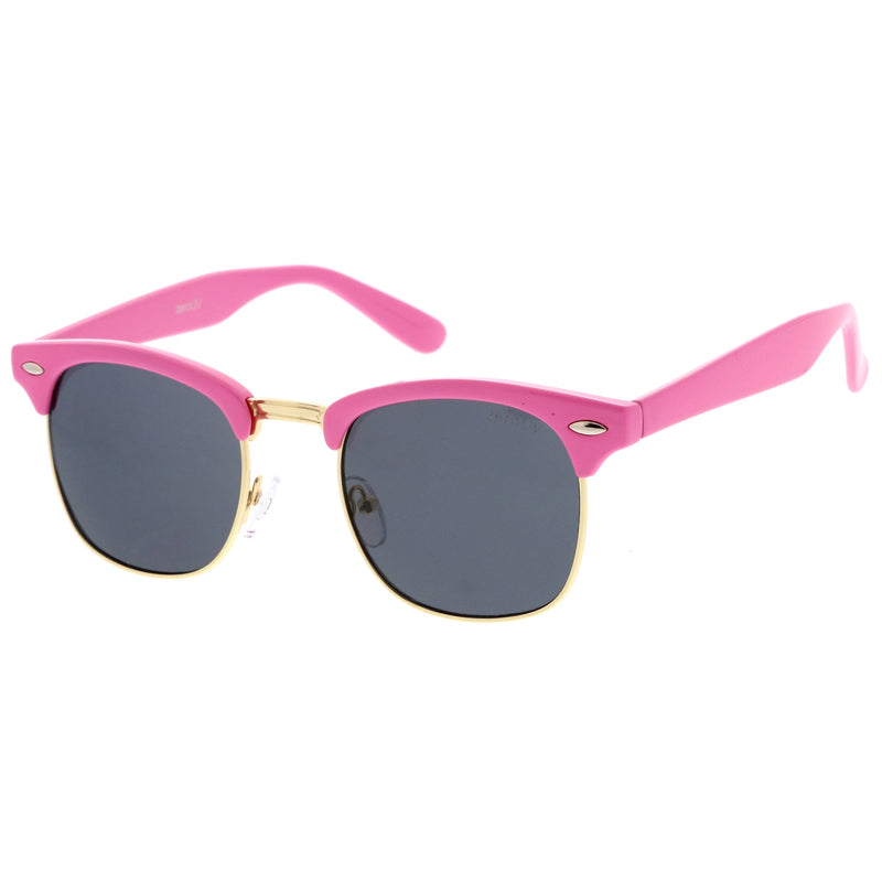 zeroUV Everyday Two-Tone Half Frame Sunglasses A703 Sunglasses White Smoke Red Silver / Smoke,White Gold / Smoke,Blue Gold / Lavender,Green Gold / Lavender,Yellow Gold / Lavender,Burgundy Gold / Smoke,Blue Gold / Smoke,Orange Gold / Smoke,Pink Gold / Smoke,Yellow Gold / Smoke