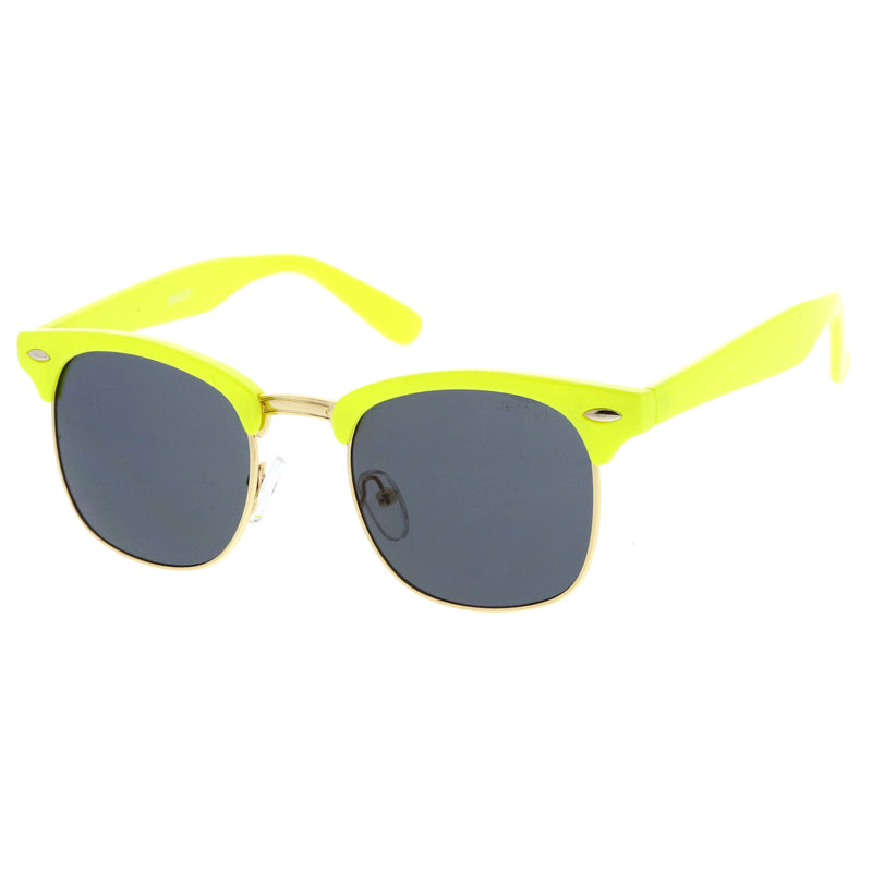 zeroUV Everyday Two-Tone Half Frame Sunglasses A703 Sunglasses White Smoke Red Silver / Smoke,White Gold / Smoke,Blue Gold / Lavender,Green Gold / Lavender,Yellow Gold / Lavender,Burgundy Gold / Smoke,Blue Gold / Smoke,Orange Gold / Smoke,Pink Gold / Smoke,Yellow Gold / Smoke