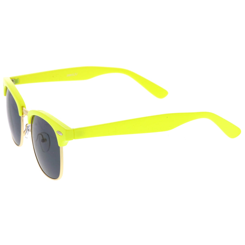 zeroUV Everyday Two-Tone Half Frame Sunglasses A703 Sunglasses White Smoke Red Silver / Smoke,White Gold / Smoke,Blue Gold / Lavender,Green Gold / Lavender,Yellow Gold / Lavender,Burgundy Gold / Smoke,Blue Gold / Smoke,Orange Gold / Smoke,Pink Gold / Smoke,Yellow Gold / Smoke
