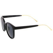 zeroUV Casual Metal Temple Square Lens Horn Rimmed Sunglasses A750 Sunglasses White Smoke Black-Gold / Smoke,Black-Silver / Lavender,Smoke-Gold / Smoke Gradient,Tortoise-Gold / Brown,Nude-Gold / Brown