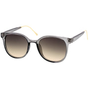 zeroUV Casual Metal Temple Square Lens Horn Rimmed Sunglasses A750 Sunglasses White Smoke Black-Gold / Smoke,Black-Silver / Lavender,Smoke-Gold / Smoke Gradient,Tortoise-Gold / Brown,Nude-Gold / Brown