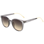 zeroUV Casual Metal Temple Square Lens Horn Rimmed Sunglasses A750 Sunglasses White Smoke Black-Gold / Smoke,Black-Silver / Lavender,Smoke-Gold / Smoke Gradient,Tortoise-Gold / Brown,Nude-Gold / Brown