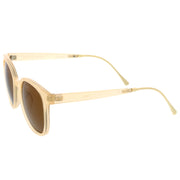 zeroUV Casual Metal Temple Square Lens Horn Rimmed Sunglasses A750 Sunglasses White Smoke Black-Gold / Smoke,Black-Silver / Lavender,Smoke-Gold / Smoke Gradient,Tortoise-Gold / Brown,Nude-Gold / Brown