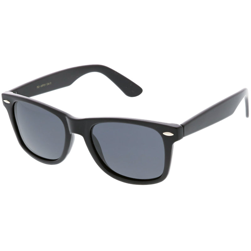 zeroUV Classic Unisex Polarized Lens Horned Rim Sunglasses A840 Sunglasses White Smoke Black Smoke,Matte Black Smoke,Tortoise Brown