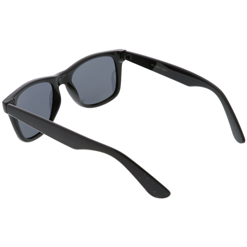 zeroUV Classic Unisex Polarized Lens Horned Rim Sunglasses A840 Sunglasses White Smoke Black Smoke,Matte Black Smoke,Tortoise Brown