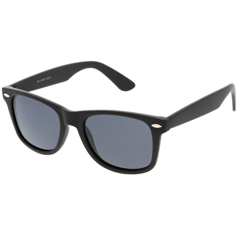 zeroUV Classic Unisex Polarized Lens Horned Rim Sunglasses A840 Sunglasses White Smoke Black Smoke,Matte Black Smoke,Tortoise Brown