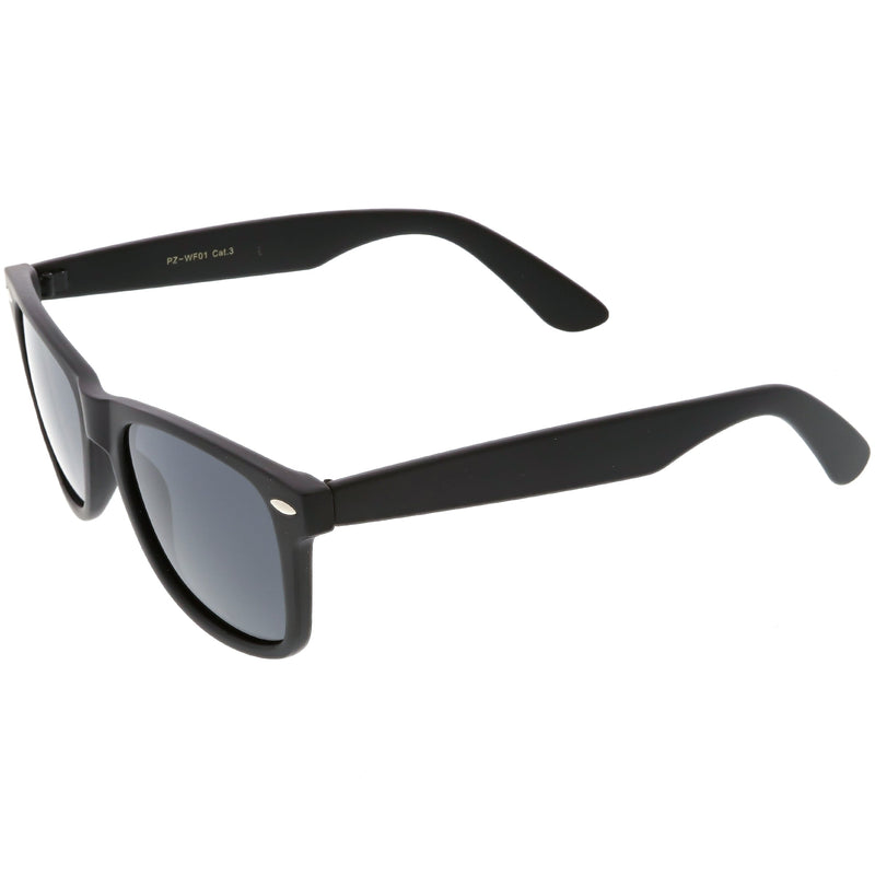 zeroUV Classic Unisex Polarized Lens Horned Rim Sunglasses A840 Sunglasses White Smoke Black Smoke,Matte Black Smoke,Tortoise Brown